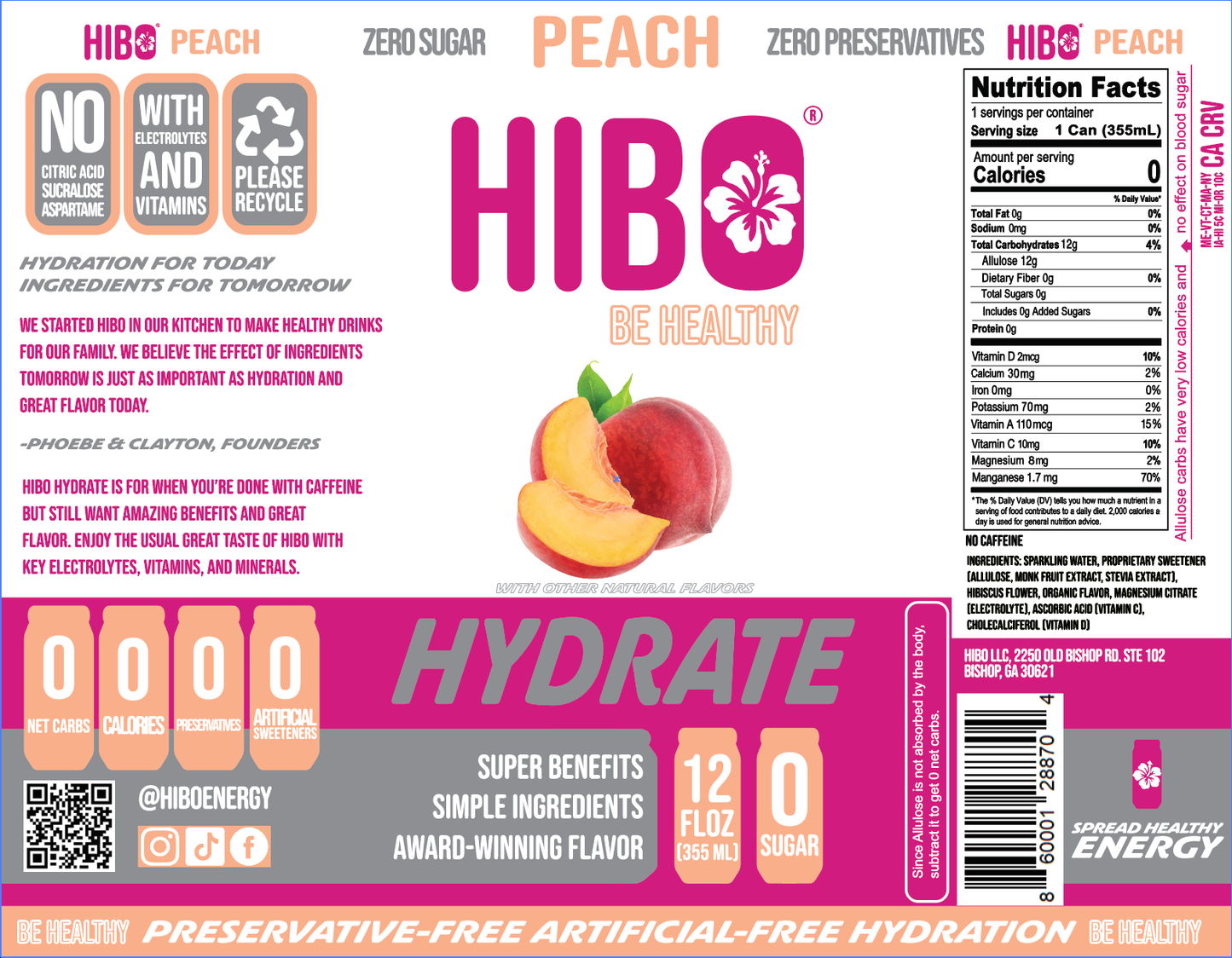 HIBO HYDRATE PEACH