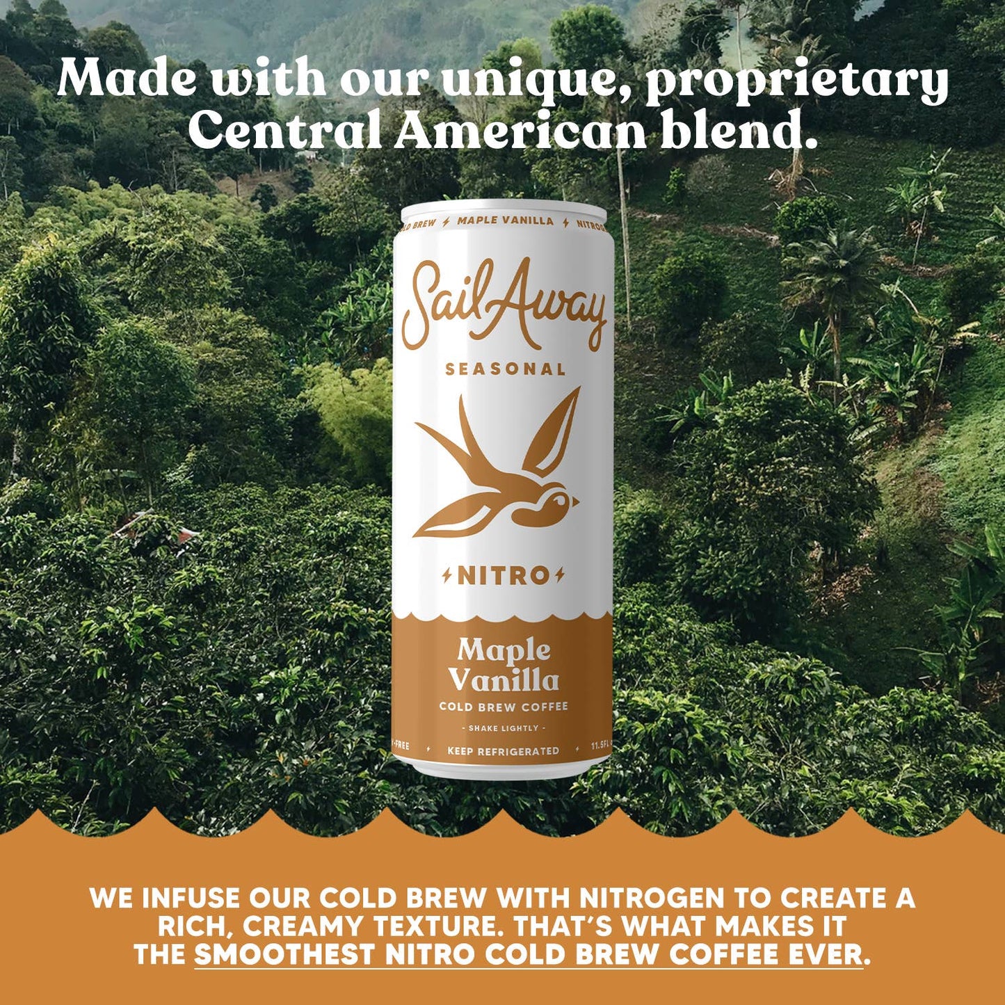 Fall Seasonal Nitro Cold Brew Coffee - Maple Vanilla