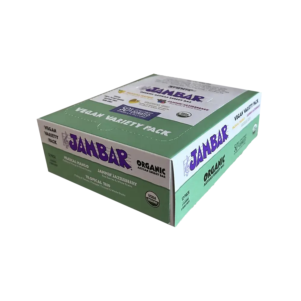 JAMBAR Organic Energy Bar Vegan Variety Pack