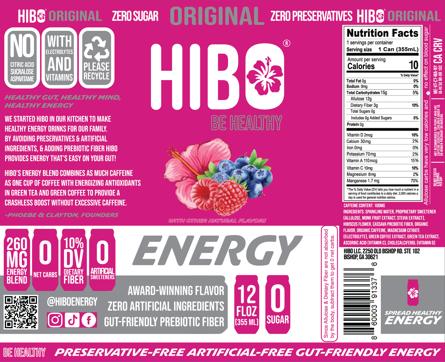 HIBO GUT-HEALTHY ENERGY ORIGINAL
