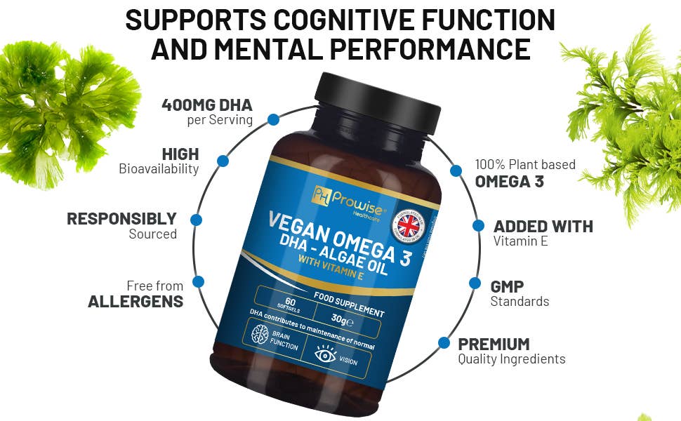 Prowise Vegan Omega-3 DHA from Algae Oil | 60 Softgels with