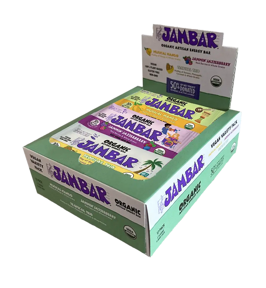 JAMBAR Organic Energy Bar Vegan Variety Pack