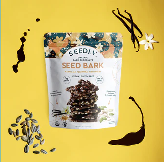 SEEDLY Dark Chocolate Bark, 3.6 Oz.